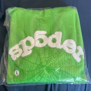 Sp5der hoodie (slime green) size L